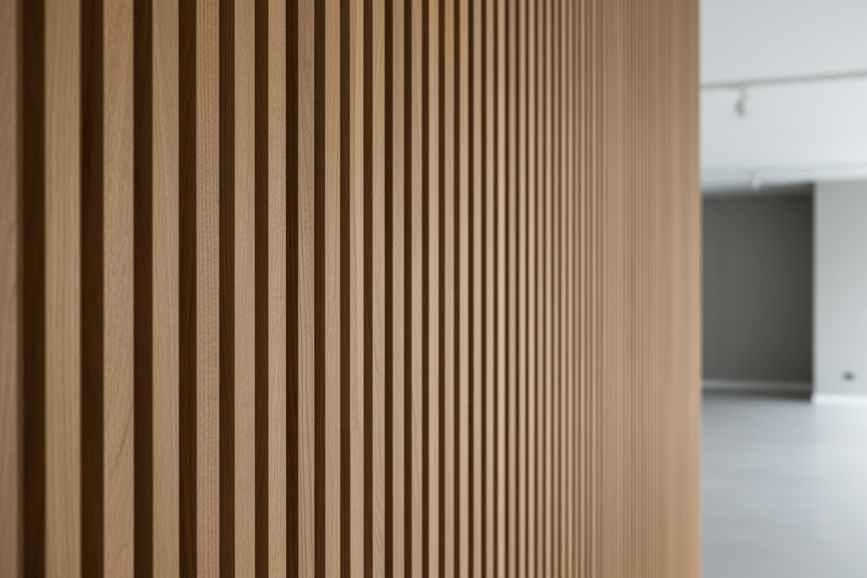 REVESTIMIENTO CON VARILLAS DE MADERA