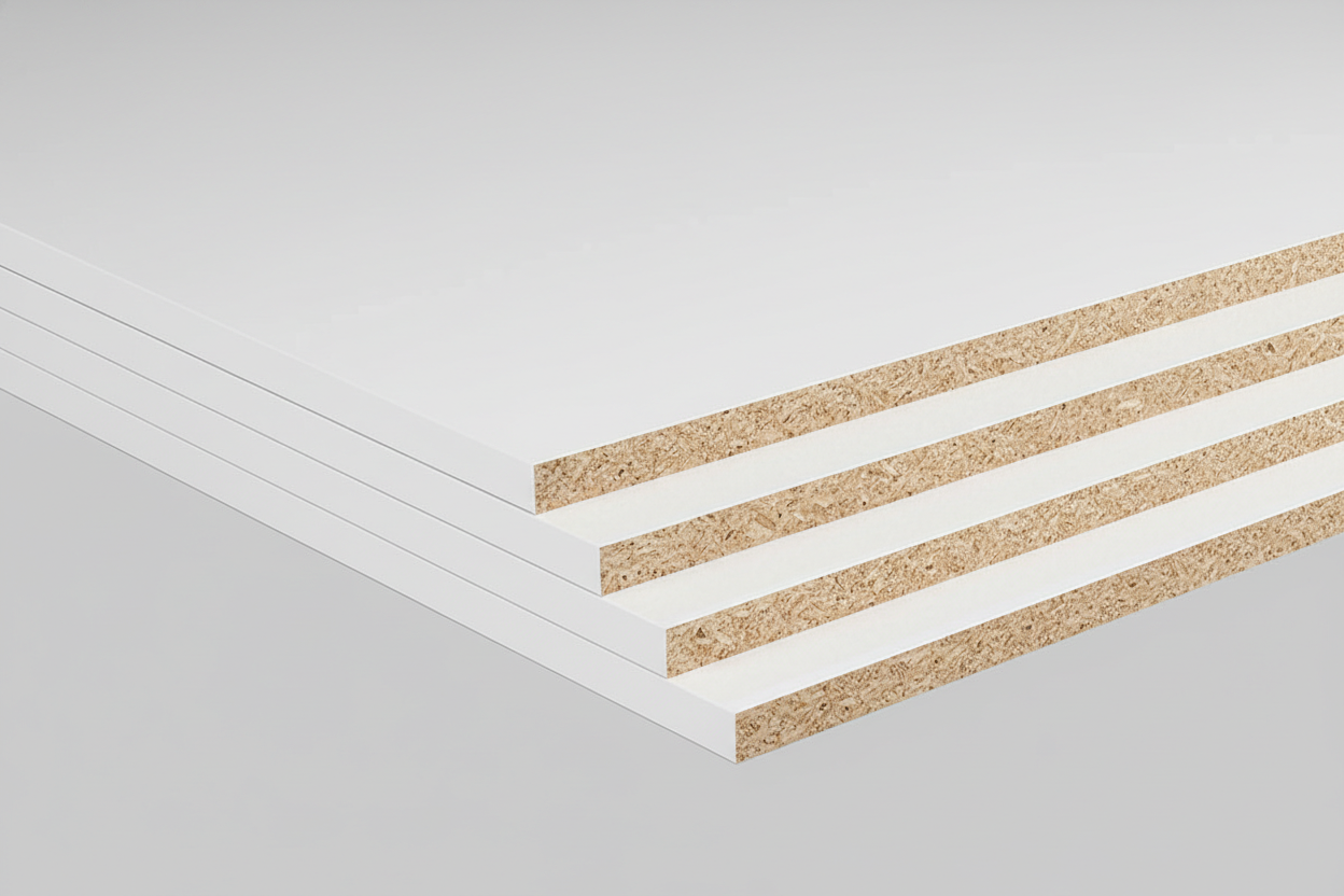 placas de melamina blanca base aglomerado